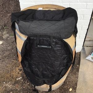 BarksBar Quilted Dog Car Seat Cover Hammock Black Waterproof